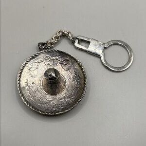 Vintage Alpaca Mexico Sombrero Hat Silver Gentlemen’s Keychain